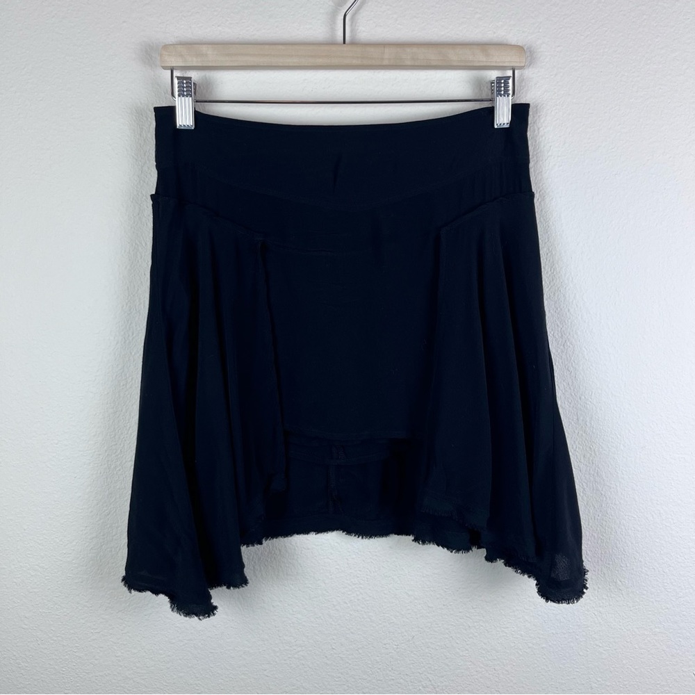 Free People black New York Skirt mini exposed zipper